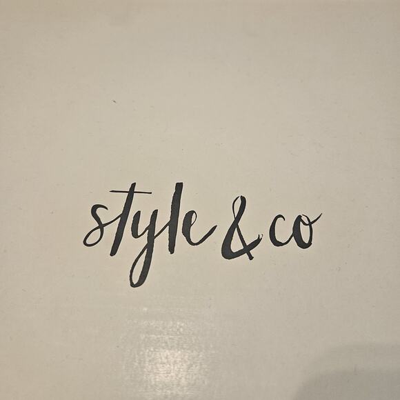 Style & Co NEW Womens Boots 9.5M Faux Leather Brown Block Heel Side Zip Closure - Picture 12 of 12